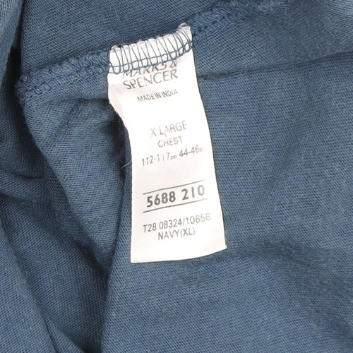 Marks and Spencer Blue Men's XL Polo, Vintage Style