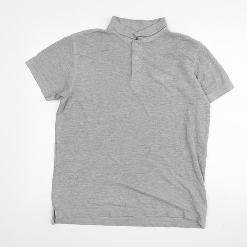 Pierre Cardin Men's Grey Polo Shirt M Solid