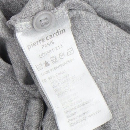 Pierre Cardin Men's Grey Polo Shirt M Solid