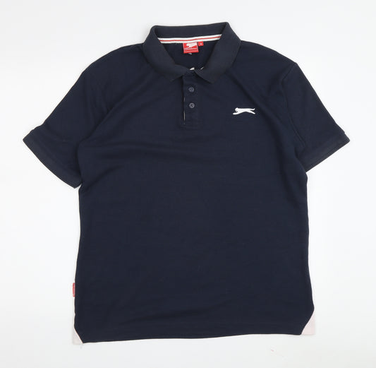 Slazenger Men's Blue Medium Polo Shirt Short Sleeve