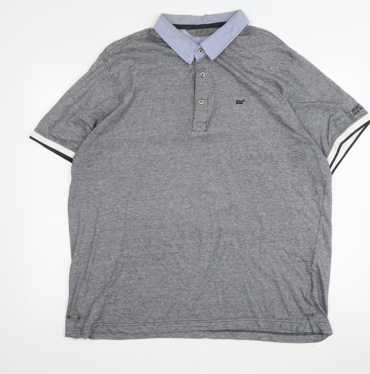 Regatta Men's Grey Cotton Polo Shirt, Size L