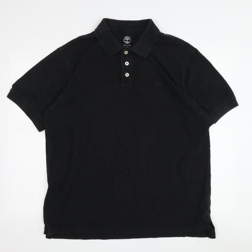 Timberland Men's Black Polo Shirt Size L