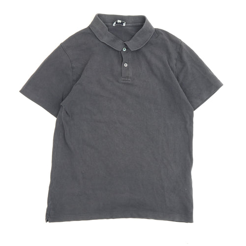 Jigsaw Men's Grey Short Sleeve Polo Shirt S