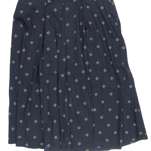 Marks and Spencer Women's Blue Midi Pleated Skirt Size 16