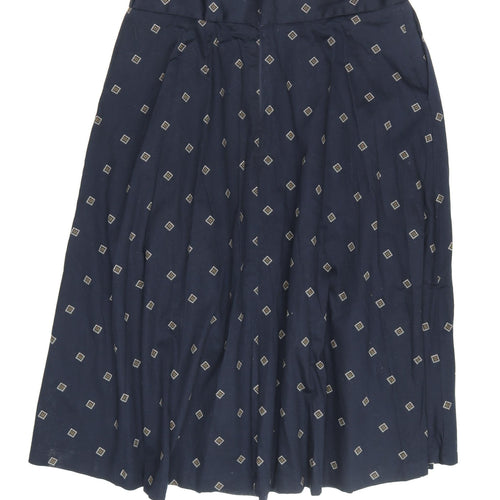 Marks and Spencer Women's Blue Midi Pleated Skirt Size 16