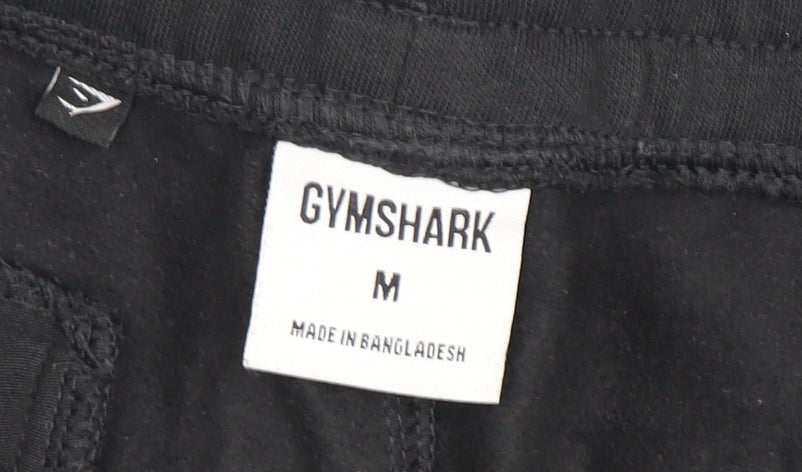 Gymshark Men's Black Sweat Shorts M - Casual, Elastic Waist