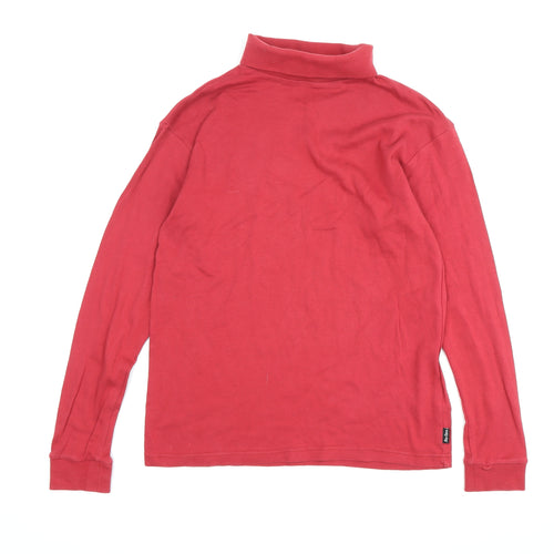 Peter Storm Men's Red Mock Neck Long Sleeve Top M