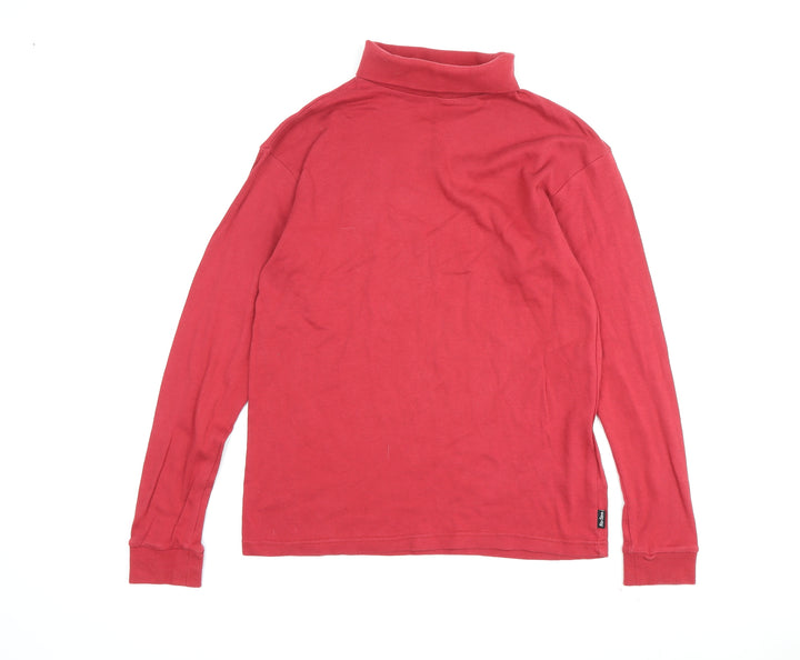 Peter Storm Men's Red Mock Neck Long Sleeve Top M