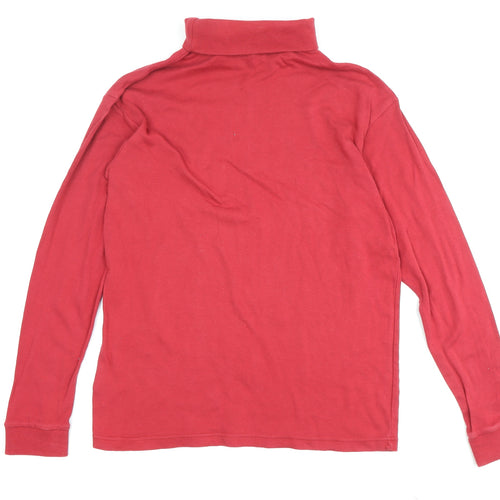 Peter Storm Men's Red Mock Neck Long Sleeve Top M