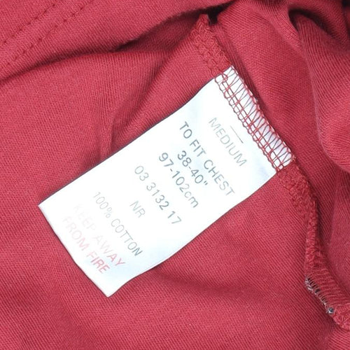 Peter Storm Men's Red Mock Neck Long Sleeve Top M