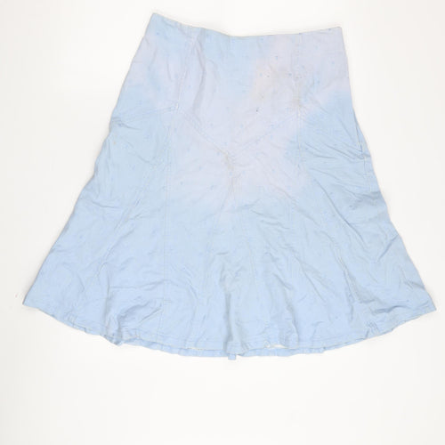 Principles Women's Blue A-Line Skirt Size 12 Petite