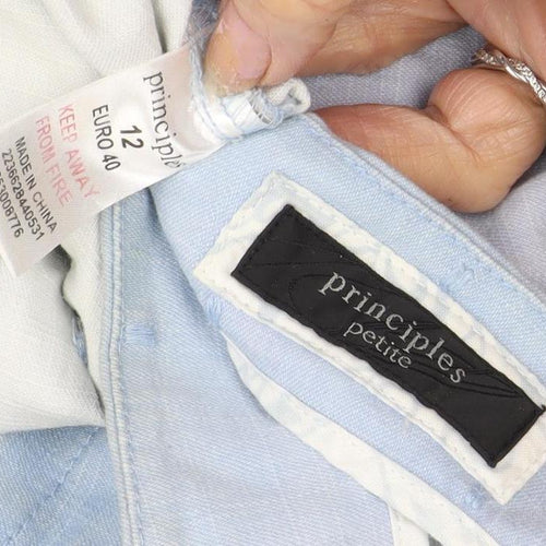 Principles Women's Blue A-Line Skirt Size 12 Petite