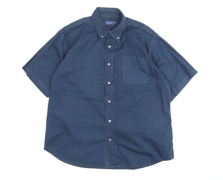 Kangol Men's Blue Button-Up Shirt XL