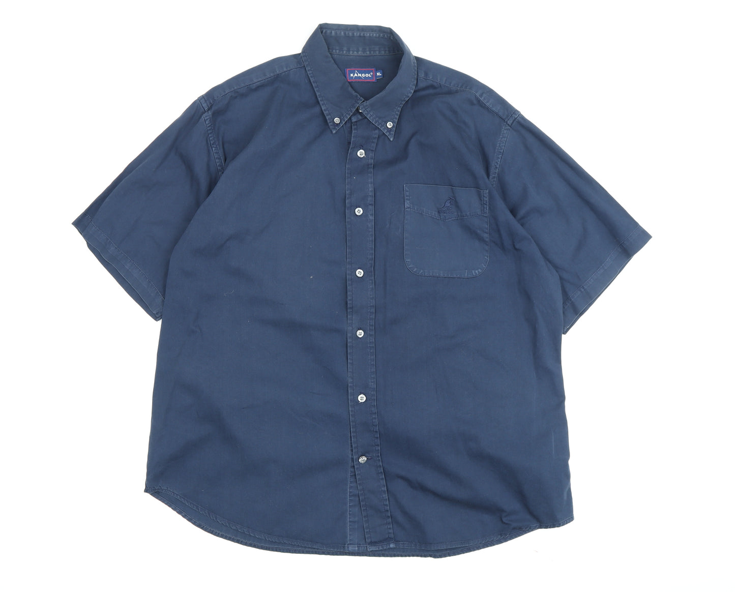 Kangol Men's Blue Button-Up Shirt XL