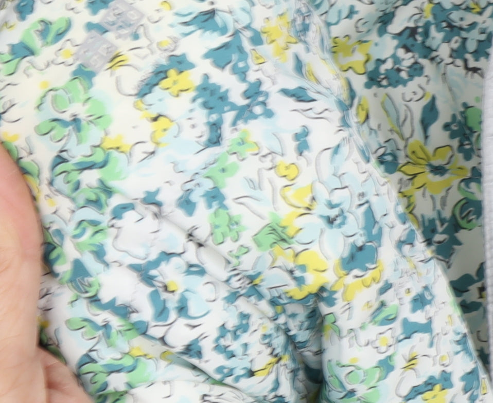 UNIQLO Women's Silver Puffer Jacket S Winter Lightweight