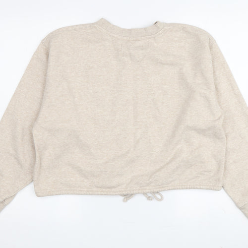 Pull&Bear Women's Beige S Casual Pullover Sweatshirt