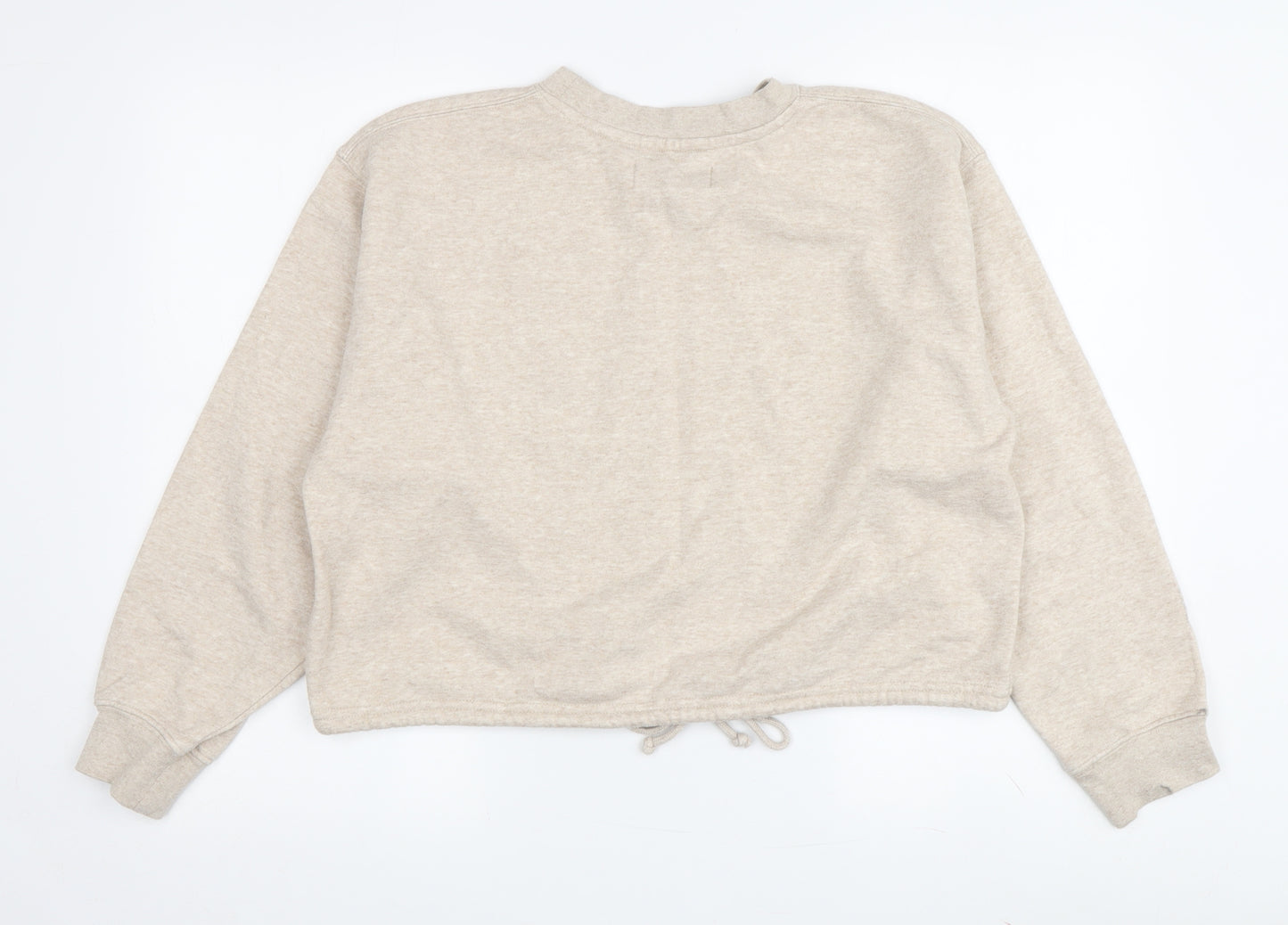 Pull&Bear Women's Beige S Casual Pullover Sweatshirt