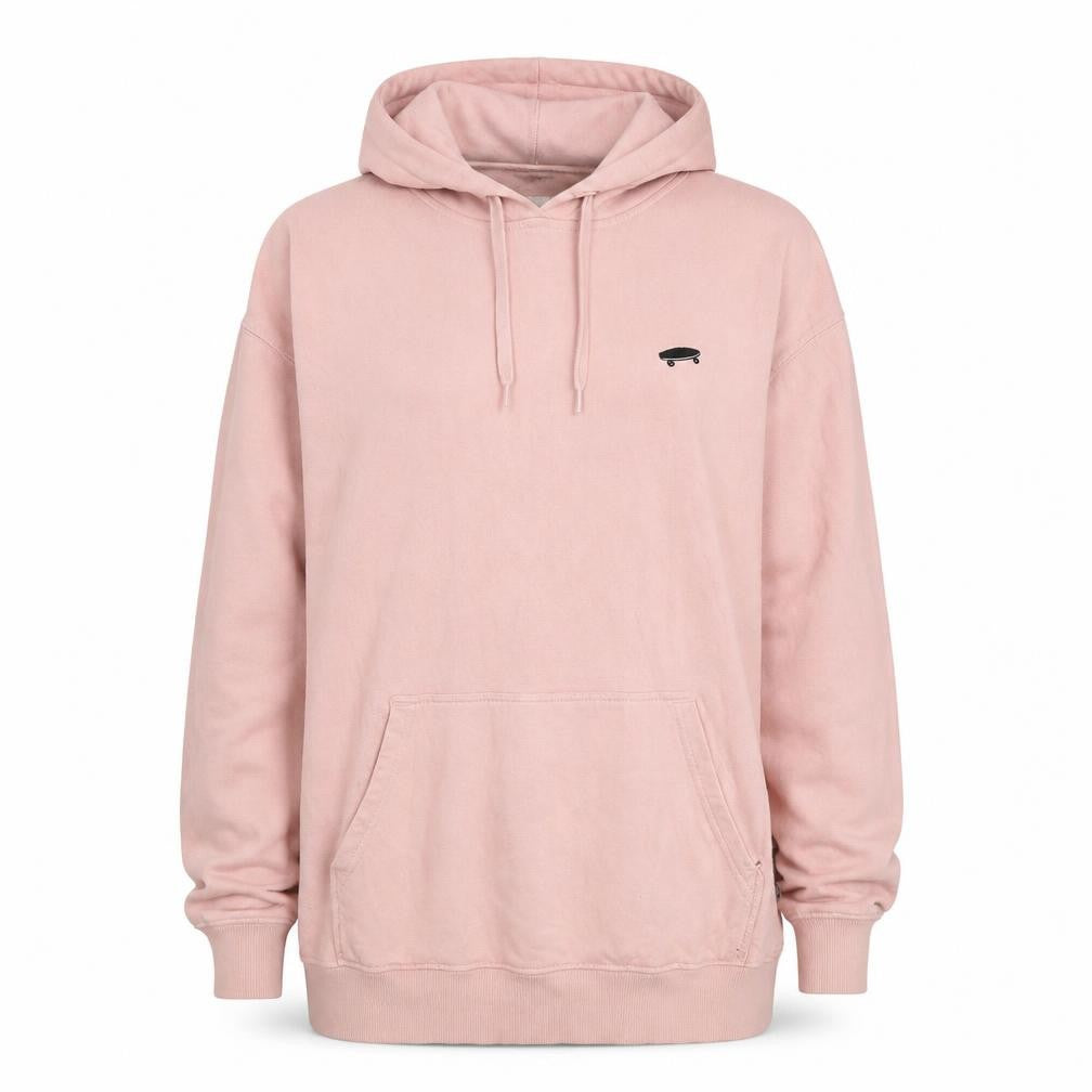 Front view of Vans unisex pink pullover hoodie, size L