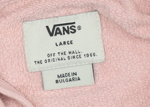 Vans Unisex Pink Pullover Hoodie, Size L