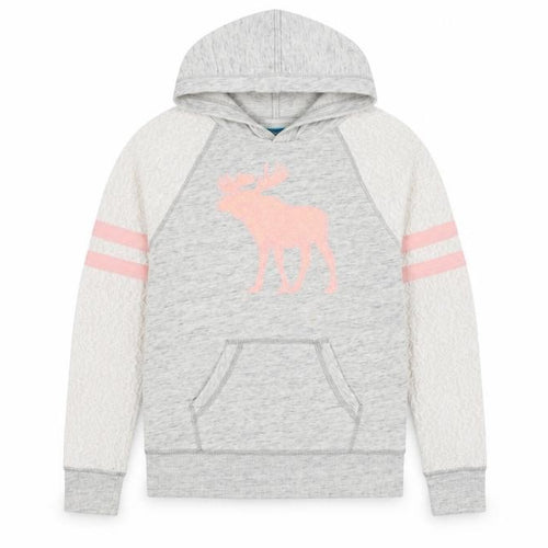 Abercrombie Kids Girls Grey Hoodie 13-14 Years with Moose Design