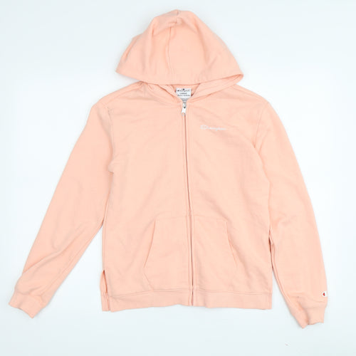 Champion Girls Pink Hoodie 11-12 Years Full Zip
