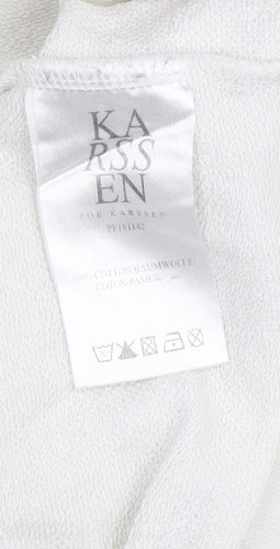 Zoe Karssen Women's Beige Logo XS Sweatshirt Pullover