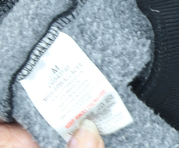 Brave Soul Men's Black Bomber Jacket M Stand-Up Collar