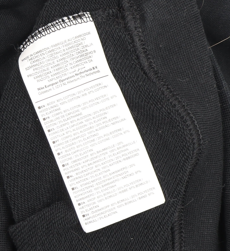 Nike Men's Black Pullover Hoodie L Classic Fit