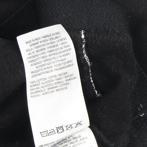 Firetrap Girls Black Hoodie, 13 Years, 100% Cotton, Piping Accents