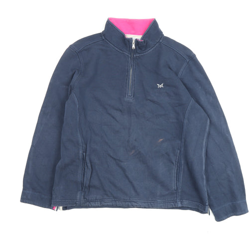 Crew Clothing Women's Blue Henley Sweatshirt Size 14