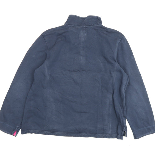 Crew Clothing Women's Blue Henley Sweatshirt Size 14
