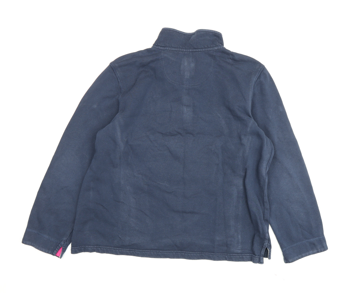 Crew Clothing Women's Blue Henley Sweatshirt Size 14