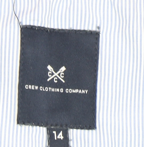 Crew Clothing Women's Blue Henley Sweatshirt Size 14