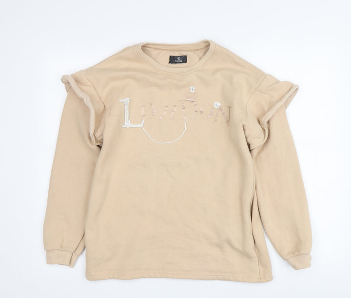 Firetrap Girls Beige Pullover Sweatshirt 11-12 Years