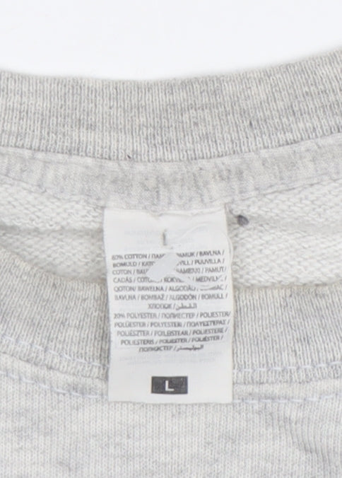 NBA Knicks Men's Grey Sweatshirt L Pullover Basketball Logo