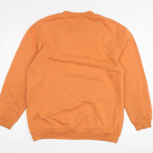 Damart Women's Orange Crew Neck Sweatshirt M