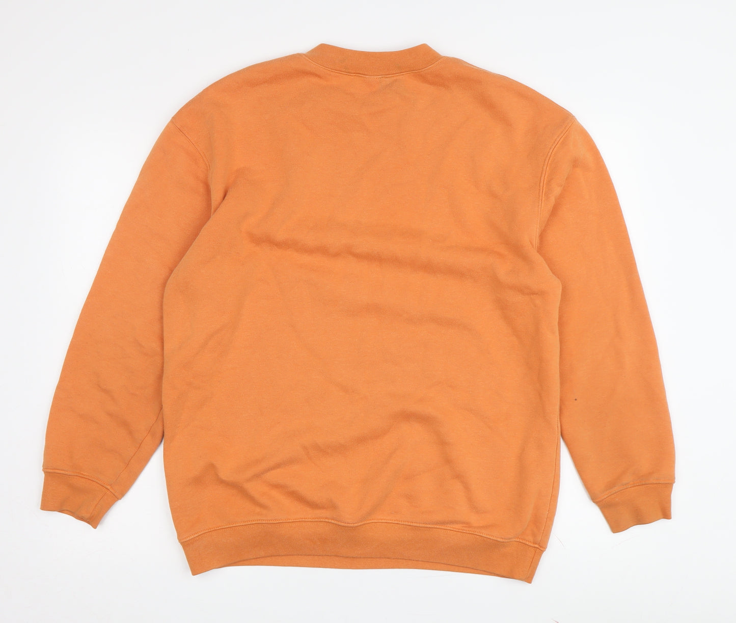 Damart Women's Orange Crew Neck Sweatshirt M