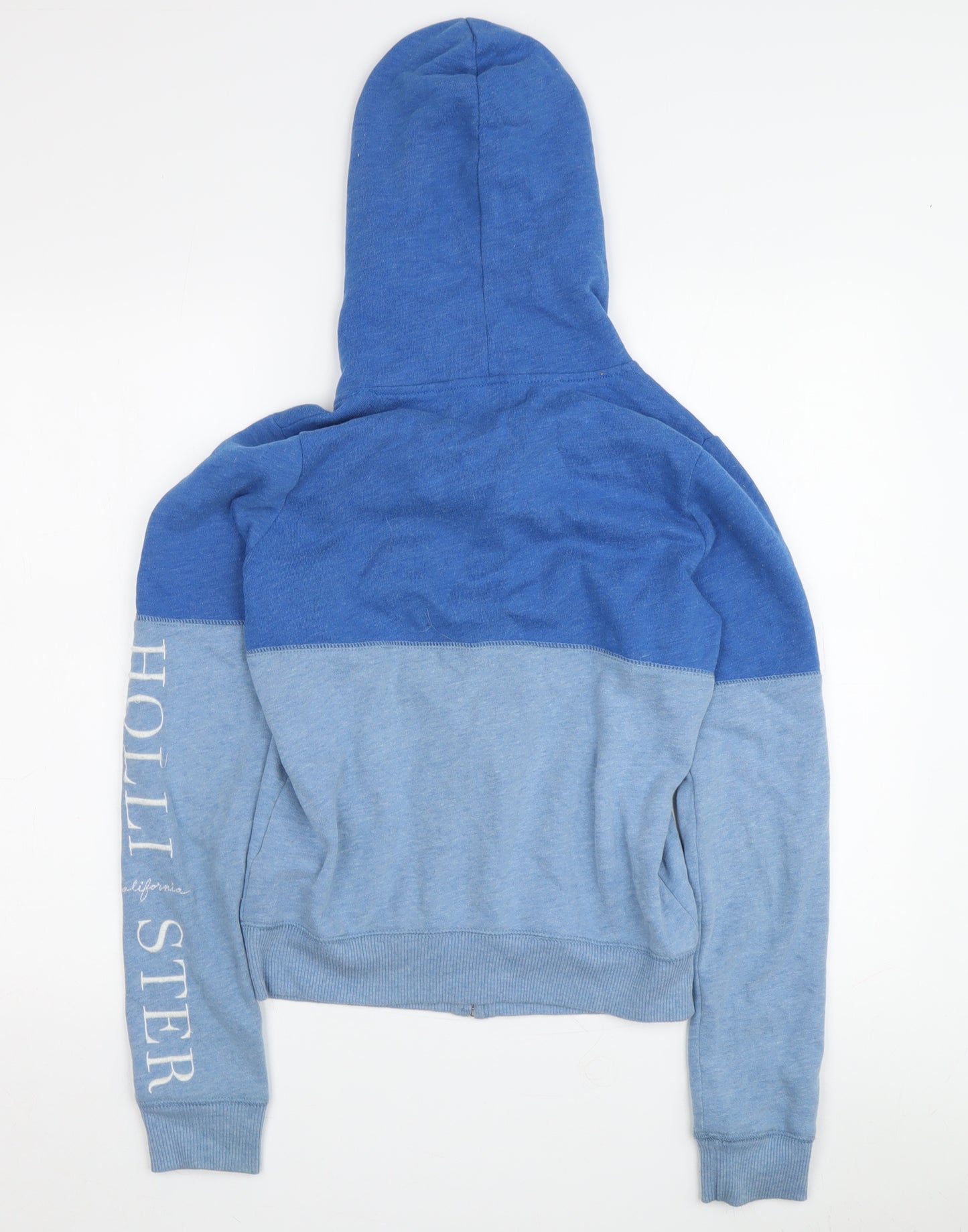 Hollister Boys Blue Full Zip Hoodie - XS, Cotton Blend