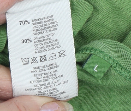Conscious Fusion Men's Green Eco-Friendly Crew Neck T-Shirt Size L