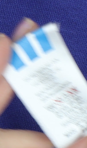 Adidas Unisex Blue Colourblock Logo Sweatshirt XL