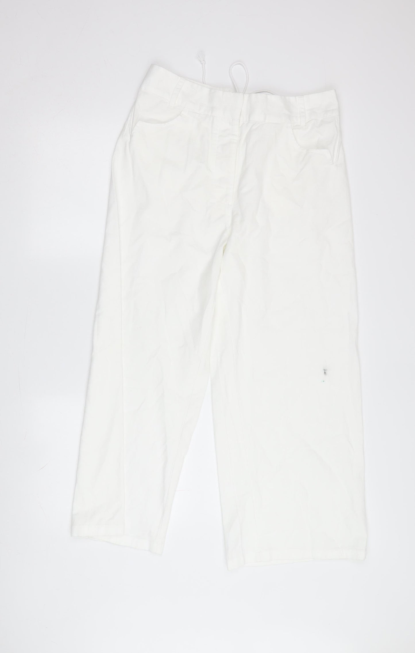 Marks and Spencer Women's White Cropped Trousers
