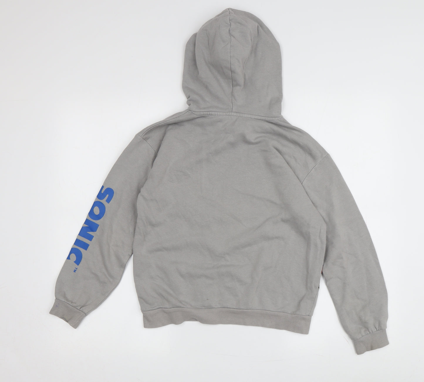 H&M Boys Grey Sonic Hedgehog Pullover Hoodie 8-10 Years