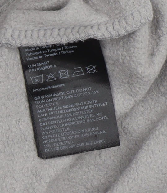 H&M Boys Grey Sonic Hedgehog Pullover Hoodie 8-10 Years