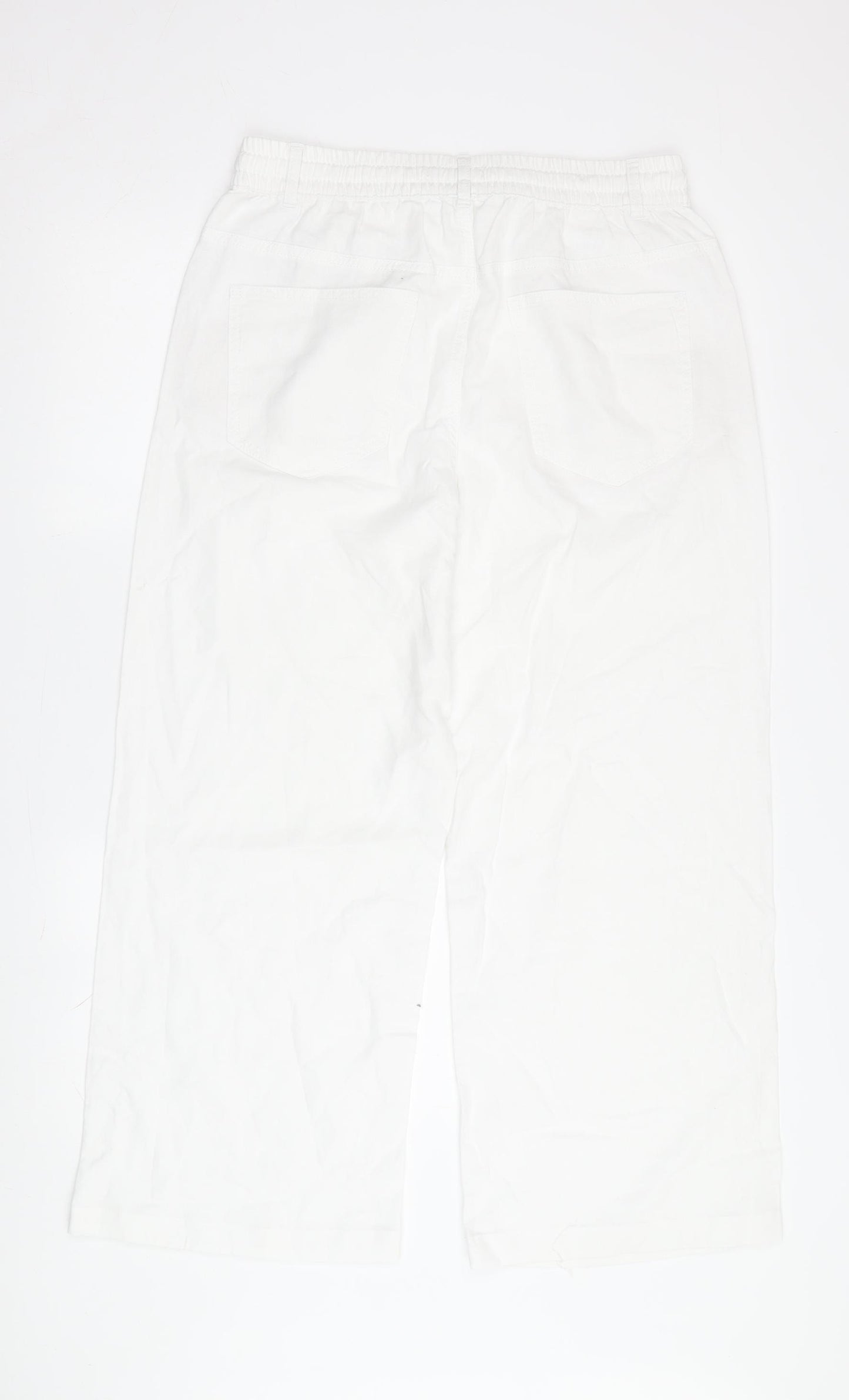 Marks and Spencer Women's White Cropped Trousers Size 12