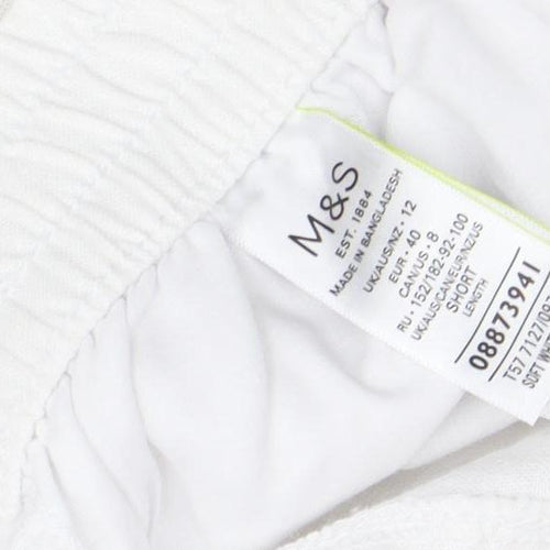 Marks and Spencer Women's White Cropped Trousers Size 12