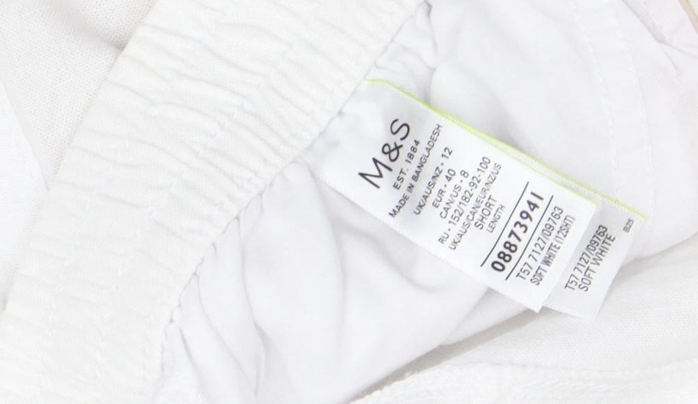 Marks and Spencer Women's White Cropped Trousers Size 12