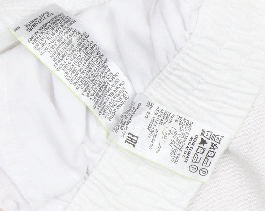 Marks and Spencer Women's White Cropped Trousers Size 12