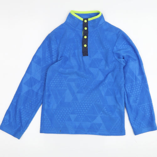Mountain Warehouse Boys Blue Fleece Henley Sweatshirt 7-8 Years