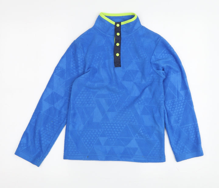 Mountain Warehouse Boys Blue Fleece Henley Sweatshirt 7-8 Years