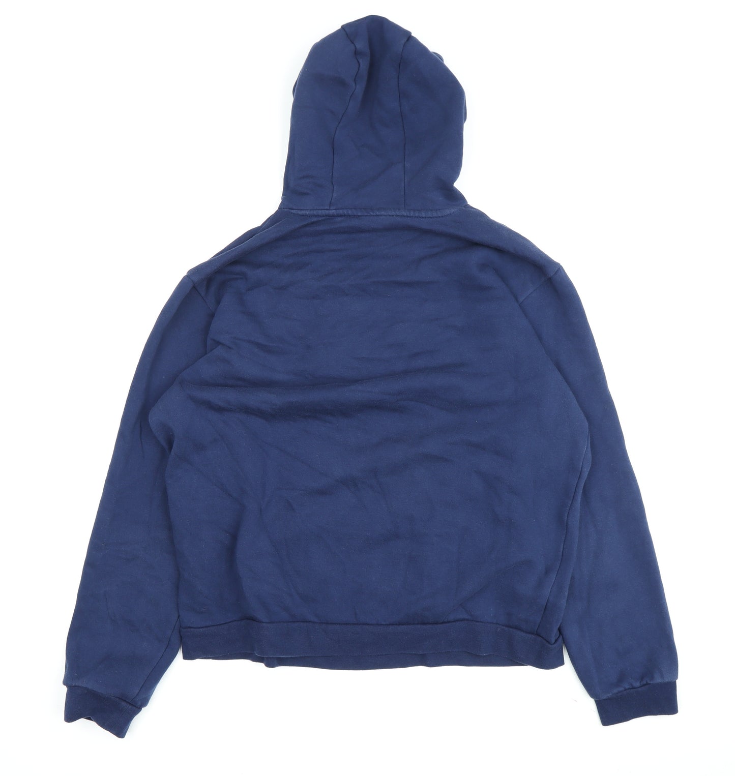 Adidas Men's Blue Pullover Hoodie L with Logo Accents